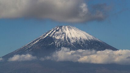 Views of the majestic Mount Fuji in japan
