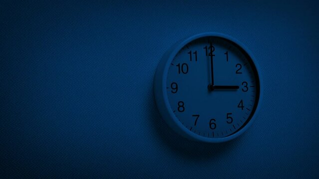 3 O'Clock Wall Clock At Night