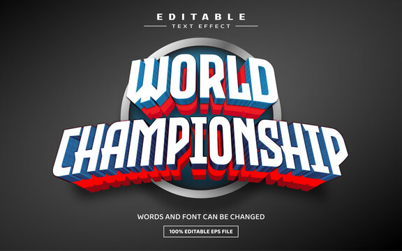 World Championship 3D Editable Text Effect Template