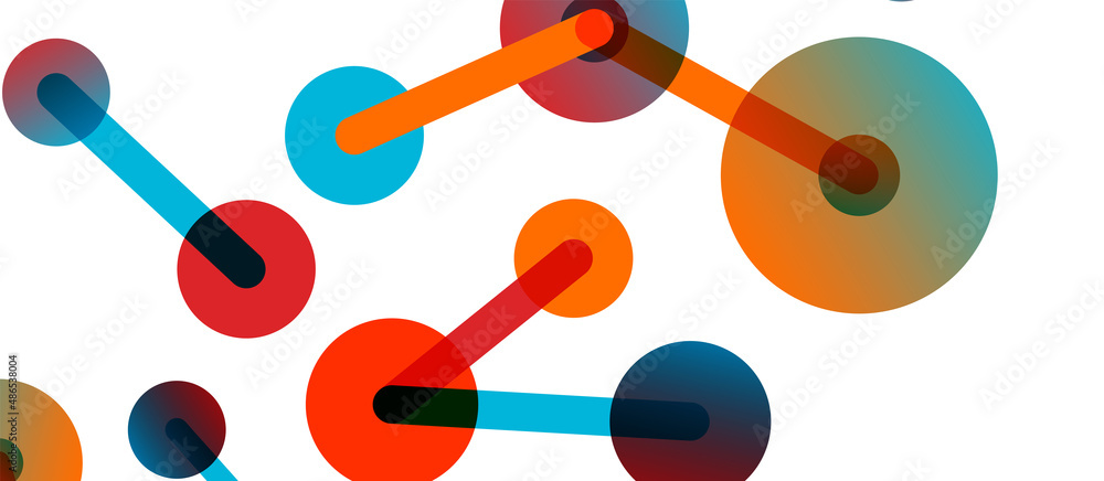 Poster network concept abstract background. dots connection. big data idea. business template for wallpaper