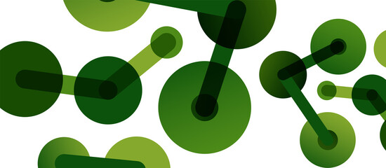 Abstract background. Round dots connected by lines. Trendy techno business template for wallpaper, banner, background or landing