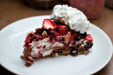 cake with berries