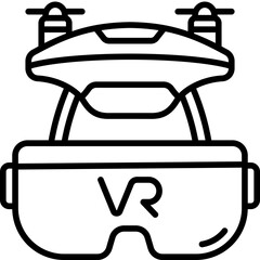 virtual reality outline icon