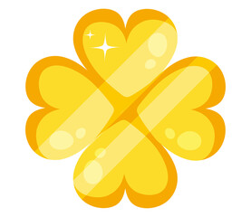 golden four leaf clover