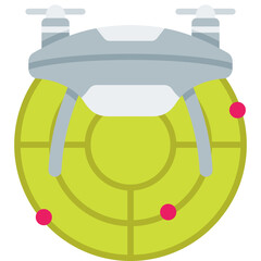 radar glyph icon
