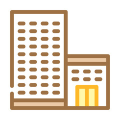 office skyscraper color icon vector. office skyscraper sign. isolated symbol illustration