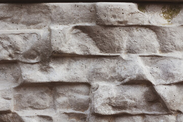 Relief uneven retro gray stone textured geometric horizontal background