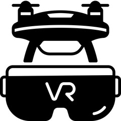 virtual reality glyph icon