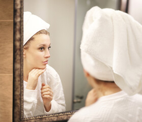 Applying the cream..Magic anti-aging cream.