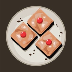 vector chocolate brownies