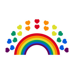 LGBT Rainbow. Lesbian, gay, bisexual and transgender Vector illustration