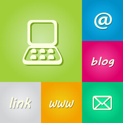 Paper Computer Internet Signs and Tags