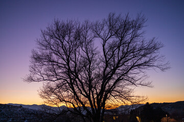 sunset in the mountains