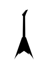 Electric guitar silhouette. 