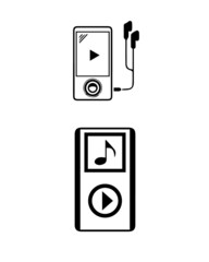 Icon vector illustration of old walkman