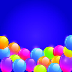 Bright Balloon Frame Background