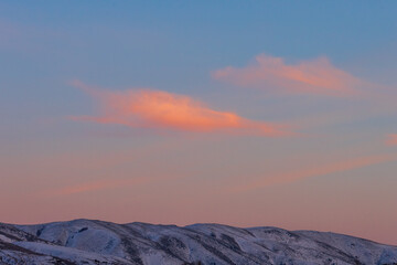 sunset in the mountains