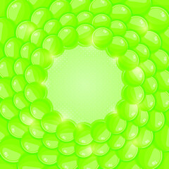 Bright Green Bubble Background