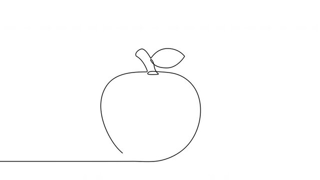 Apple Watch with Clock Animation of a continuous one-line drawing.