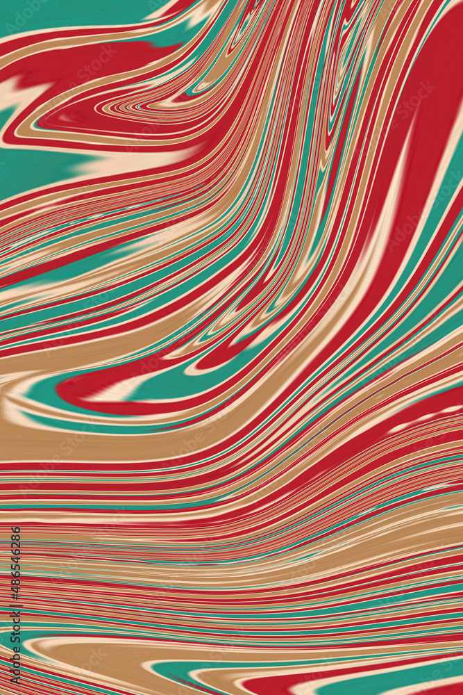 Wall mural colored graphic elements. dynamic lines. gradient banners with smooth liquid shapes. template for th
