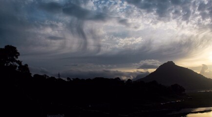 sunset in the mountains