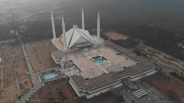 faisal Mosque Islamabad  , Pakistan footage taken by me feel free to use it on any platform . for more contact me any kind of footage from Islamabad.