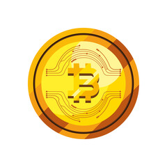 golden bitcoin illustration