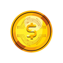 golden cryptocurrency illustration