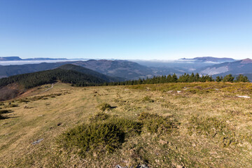Views from Kolometa mountain and surrounding area in Gorbea Natural Park (Spain)