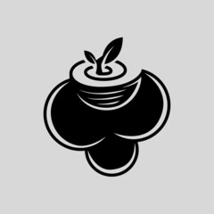 grape fruit and recipes icon shaped design illustration
