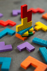 Creative thinking and idea concept, jigsaw puzzle pattern background. Teamwork strategy success.