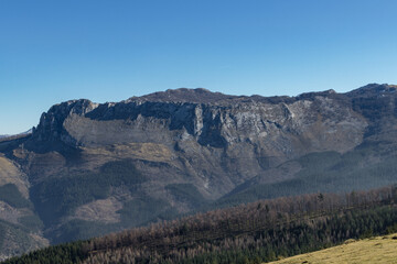 Views from Kolometa mountain and surrounding area in Gorbea Natural Park (Spain)