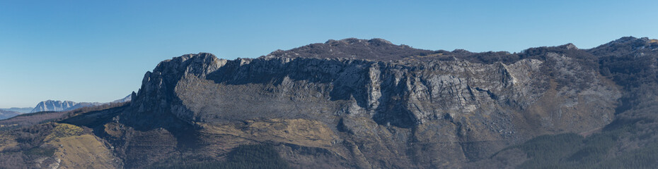 Views from Kolometa mountain and surrounding area in Gorbea Natural Park (Spain)