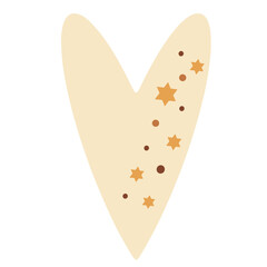 Cute boho hearts kids baby illustration vector