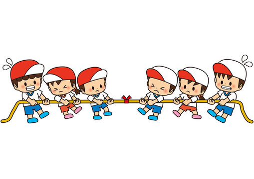 運動会 体育祭 綱引き かわいい 小学校 幼稚園 保育園 小学生 学校 運動場 体育 運動 子供 体操服 人物 人 グラウンド 男の子 女の子 帽子 5月 6月 10月 11月 素材 セット イラスト うんどうかい ５月 ６月 ９月 １０月 学校行事 中学校 春 秋 １１月 Stock Illustration