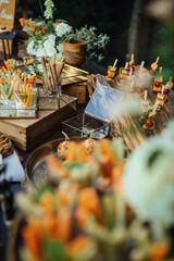 Summer picnic on the garden