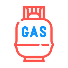 gas cylinder color icon vector. gas cylinder sign. isolated symbol illustration