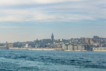 Fototapeta na wymiar Istanbul skyline showing Galata Tower, Turkey