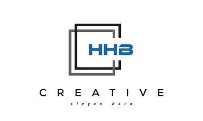 creative Three letters HHB square logo design