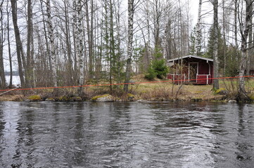 Obraz premium house on the river