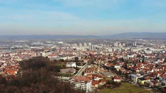 Aerial view of the city, Krusevac - Serbia