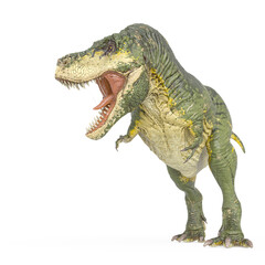 Obraz premium tyrannosaurus rex is angry and looking for food in white background