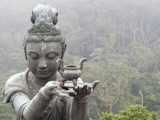 Tian Tan Buddha deva statue in Hong Kong