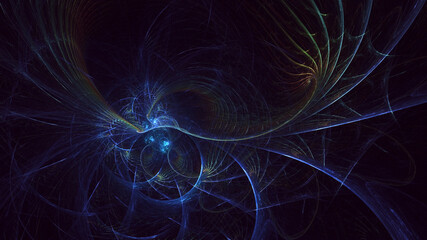 3D rendering abstract fractal light background