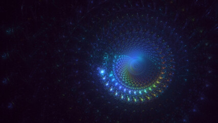 3D rendering abstract round light background