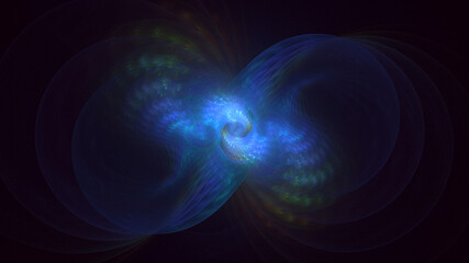 3D rendering abstract fractal light background