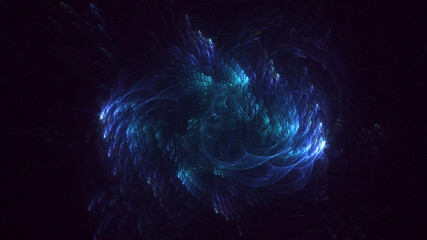 3D rendering abstract fractal light background