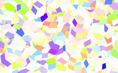 Light Multicolor vector template in hexagonal style.