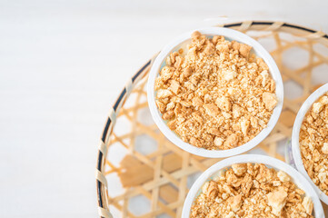 お菓子作り　レアチーズケーキ