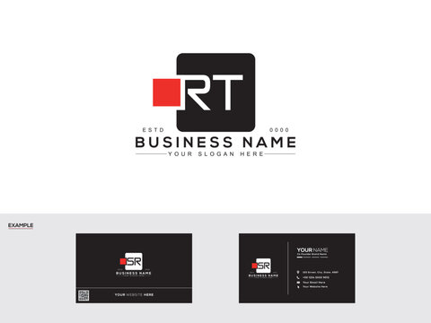 RT Monogram logo Design Inspiration, Initial Rt simple art vector business card and letter logo